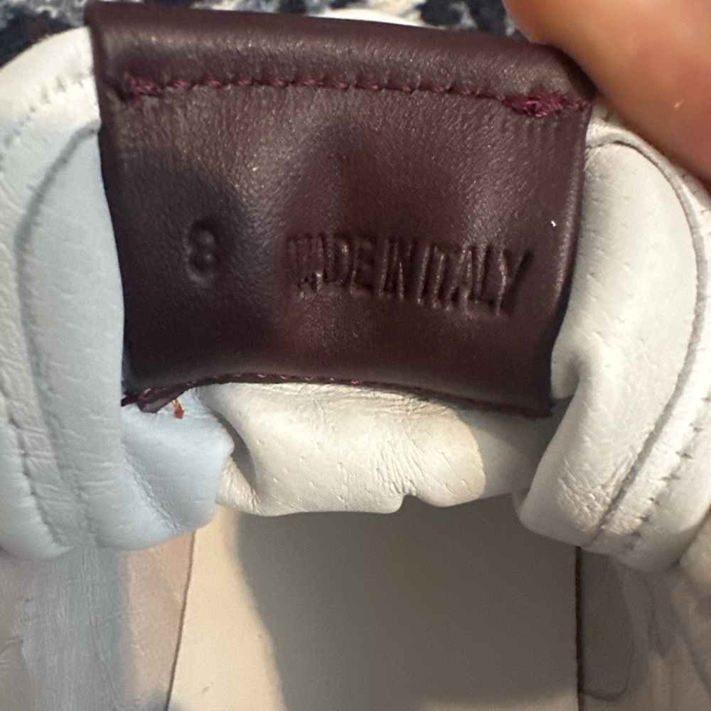 RHUDE WHITE/MAROON RHECESS LOW SNEAKERS SIZE 8 - Picture 9 of 9